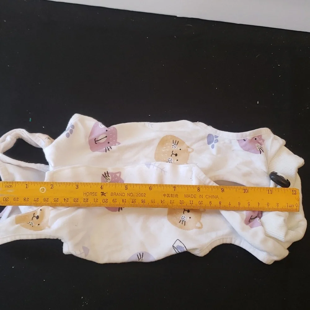🤯3/$12 Dog or Cat Outfit White with Cats Size Small Dog or Large